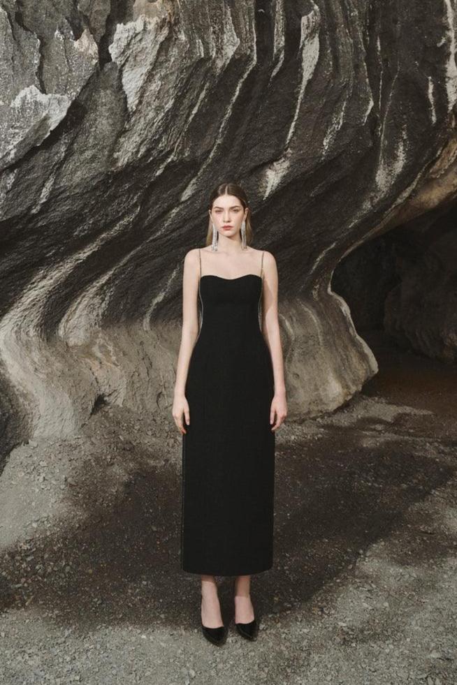 Camisole Crystal Embroidery Sweetheart Dress