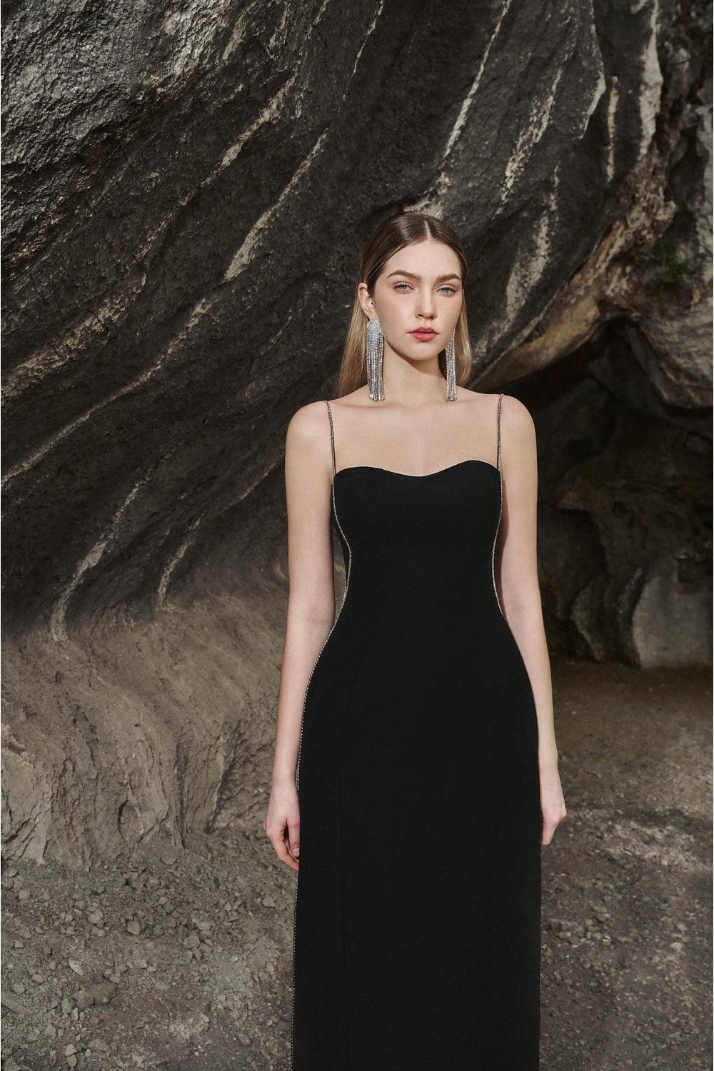 Camisole Crystal Embroidery Sweetheart Dress