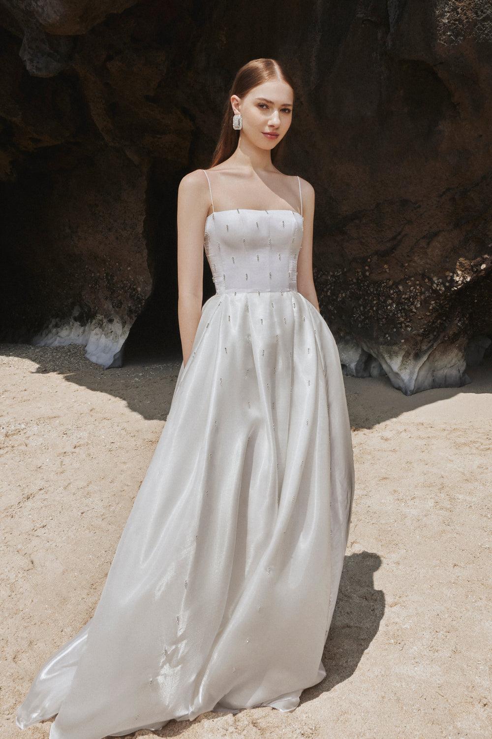 Camisole Full Dress With Stone Embellishment