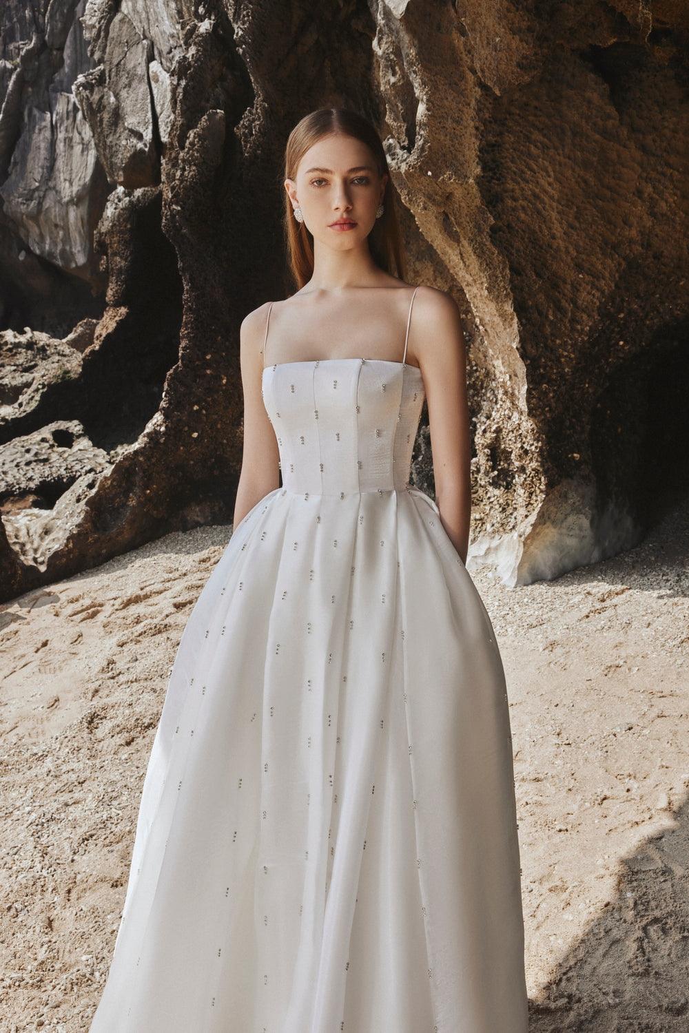 Camisole Full Dress With Stone Embellishment